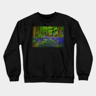 English Bluebells in Woodland Crewneck Sweatshirt